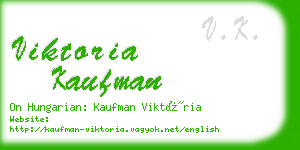 viktoria kaufman business card
